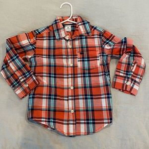Adorable plaid button down shirt 3T